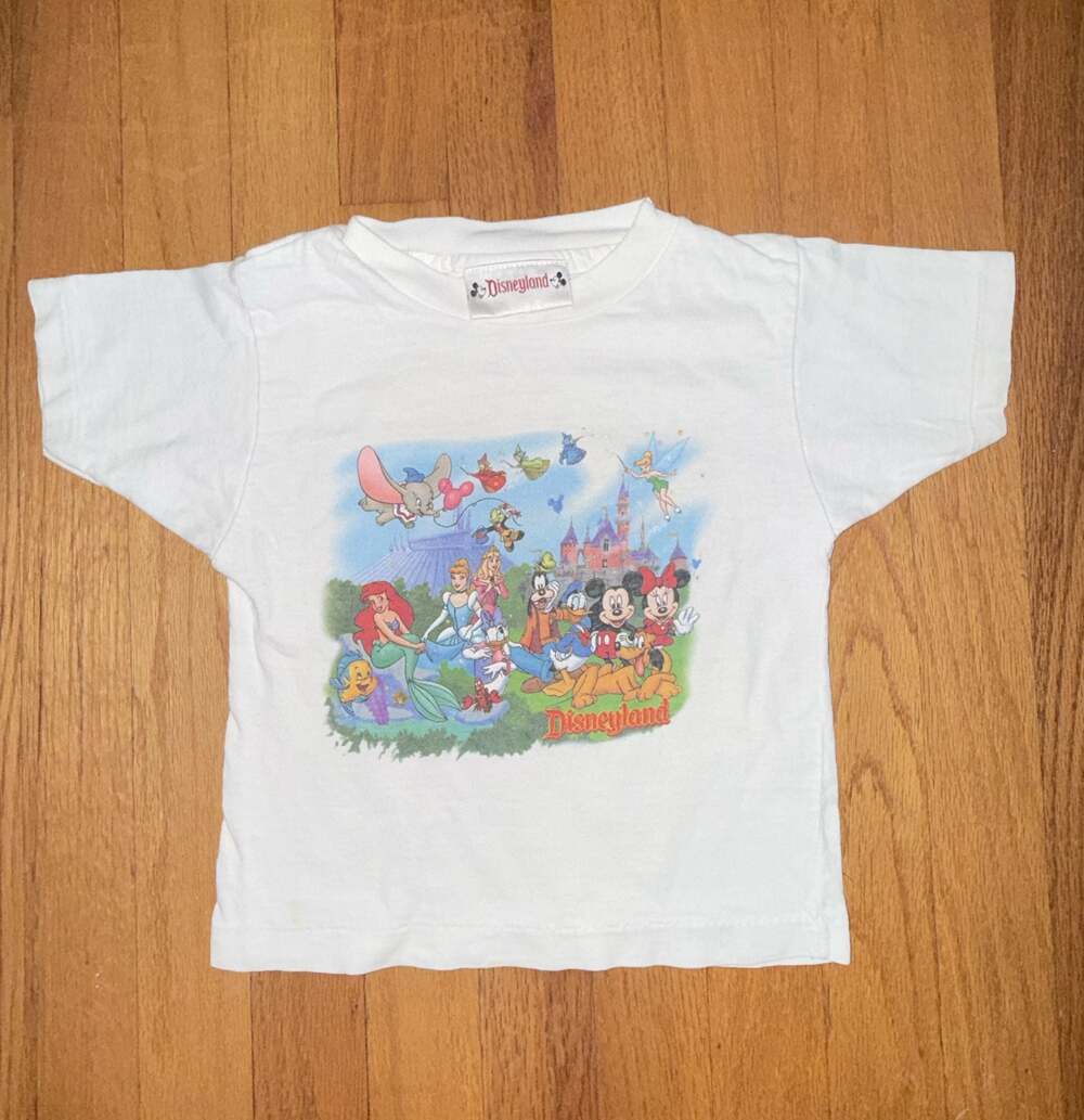 90s Vintage Walt Disney World Kids Disneyland Characters T-Shirt Size 3 T